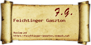 Feichtinger Gaszton névjegykártya